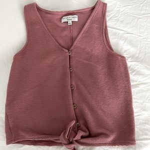 Madewell Cropped Button Up Tank